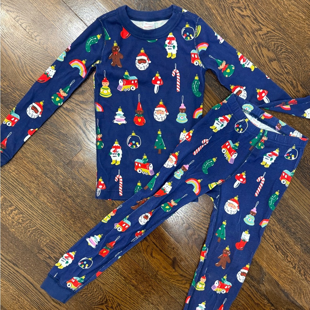 Hanna Andersson Holiday Ornament Kids Pajamas 6-7